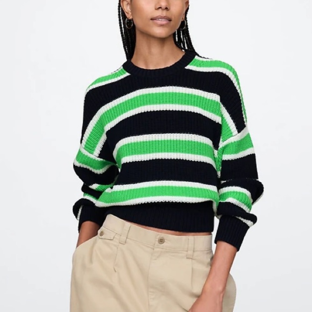 Gap Cotton Shaker-Stich Stripe Sweater